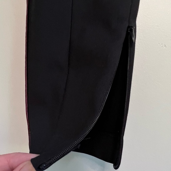 ASOS Selected Femme Muse Pipping MW Cropped Pant  Black/Red Pipping Size 36 - Picture 11 of 14